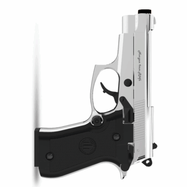 Non-gun 9mm R84FS Semi Automatic Chrome Pistol