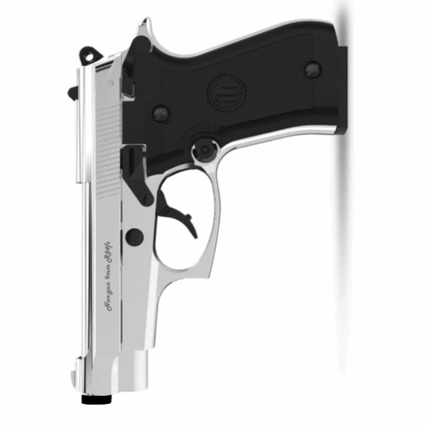 Non-gun 9mm R84FS Semi Automatic Chrome Pistol